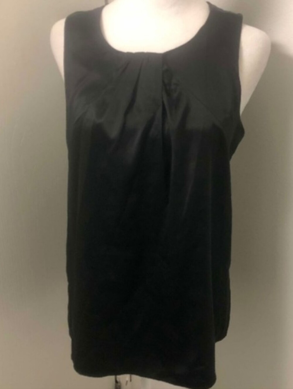 Saks Fifth Avenue Silk Blend Black Sleeveless Blouse Top Sz 8